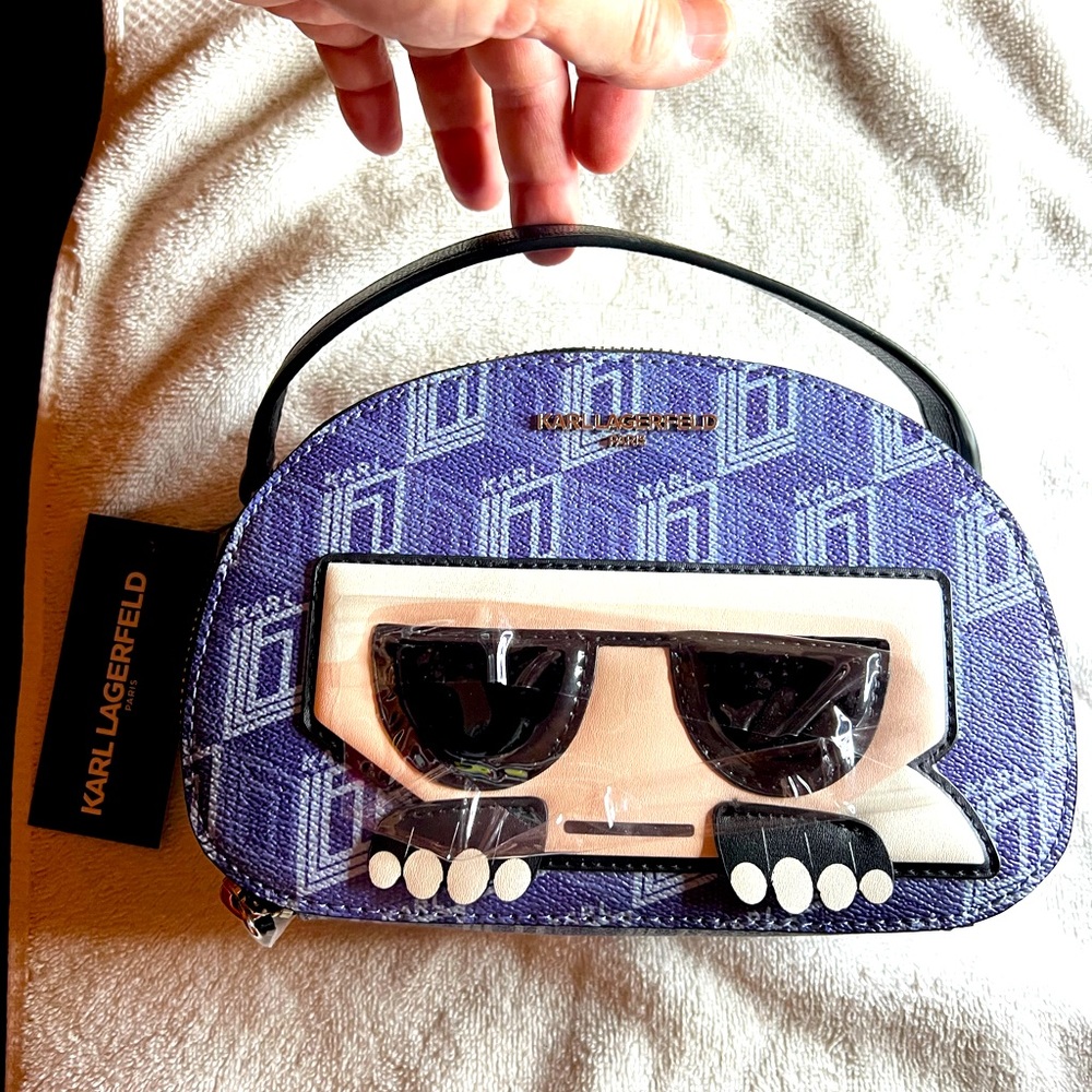 Karl Lagerfeld shoulder bag converts to hand held mini bag